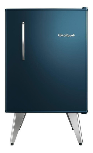 Heladera a gas minibar Whirlpool Retro WRA09 azul 76L 220V