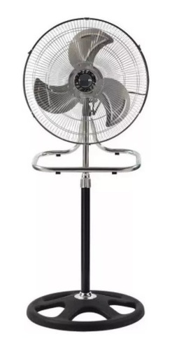 Ventilador 3 en 1 Kanji KJH-FH1209 turbo negro con 3 palas de metal, 18" de diámetro 220 V