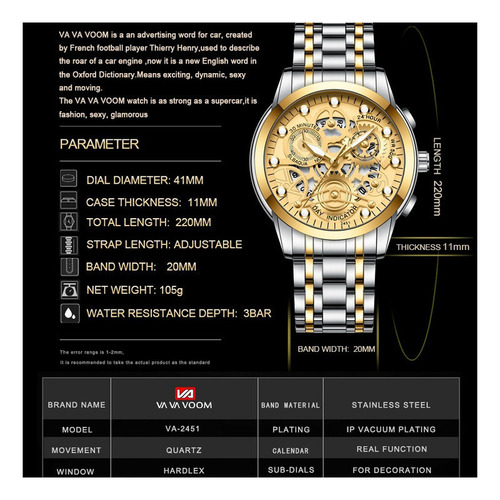 Relojes Va Va Voom Hollow Out Business Con Diamantes