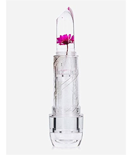 Flor Bálsamo De Lábios Cor Fúcsia Flor De Vidro