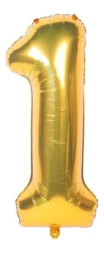 Globos En Forma De Números Dorado Grandes 75cm