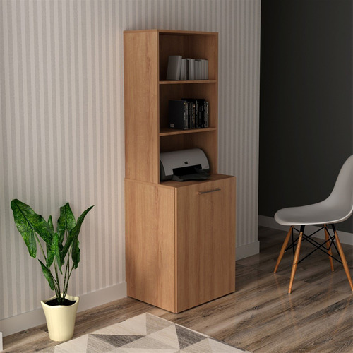 Armário Com Mesa Retrátil Me4171 Tecnomobili Amendoa Ef