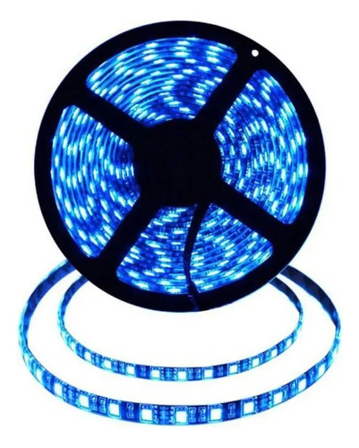 Cinta Led Smd 5050 12v - 14w/m - 60 Leds/m - 5m -ip65 - Azul