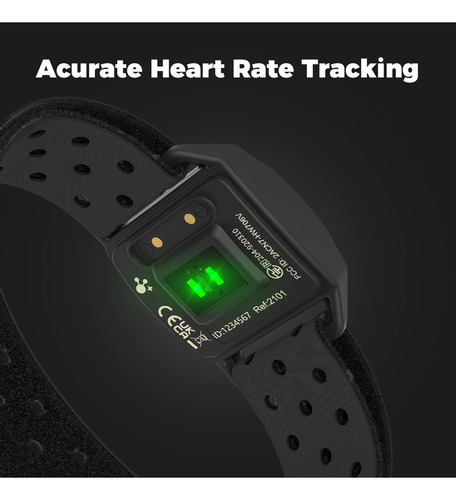 Monitor: Sensor De Frecuencia Cardíaca Recargable Con Monito