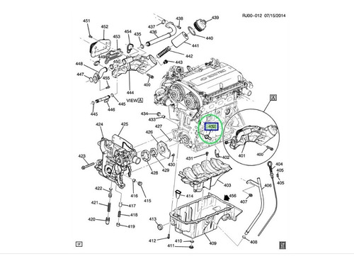 Sensor Presion Aceite Chevrolet Cruze 1.8 2017 Gm Parts