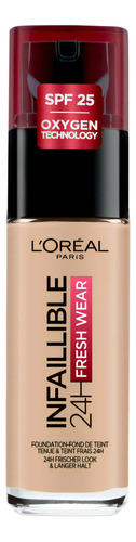 Base de maquillaje líquida L'Oréal Paris Infaillible 24H Fresh Wear Infaillible 24H Fresh Wear tono 120 vanilla rose - 30mL 30g