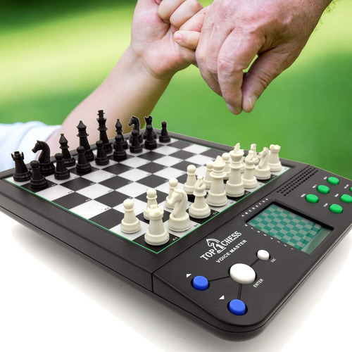 Conjunto De Xadrez Eletrônico Top 1 Chess Voice Master Para