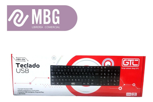 Imagen 2 de 6 de Teclado Para Pc Gtc Kbg-204 Usb En Español