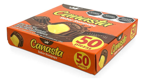 La Corona Canasta De Chocolate Con Rompope 50pz 325g