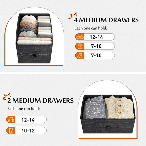 Mesa Para Tv Organizador Mueble Estante Con 6 Cajones Negro