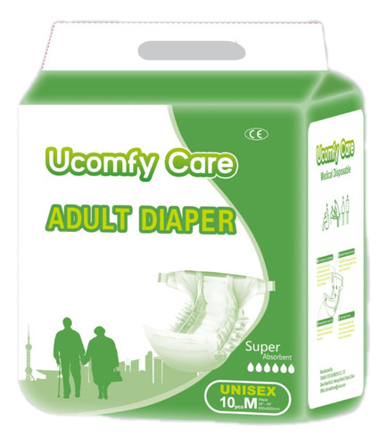 Pañales Para Adultos Ucomfy Care Incontinencia Fuerte M 10u Talle Mediano