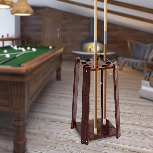 8 Pool Billiard Cue Rack Bracket Display Shelf Pool Marrón