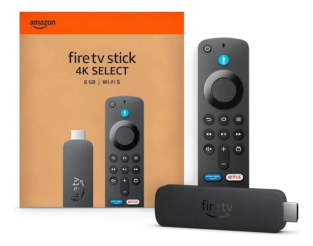 Conversor de Smart TV Amazon Fire TV Stick 4k Select Preto Sim