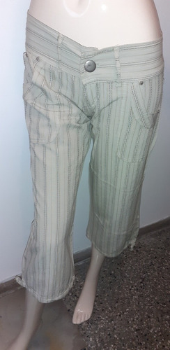 Pantalon Pescador A Rayitas Talle G