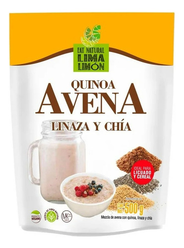 Avena Eat Natural Lima Limón En Polvo Con Quínoa, Linaza Y C