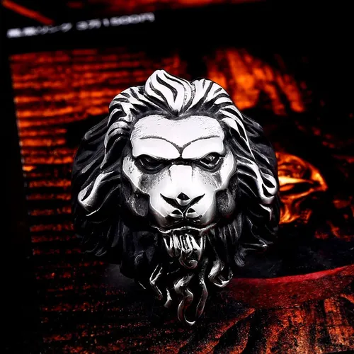 Anillo Rey Leon En Acero Inoxidable 316l Unisex Cuotas sin inter s