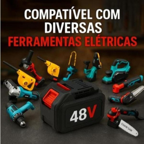 Kit 2 Baterias 48v Roçadeira Parafusadeira Lava Jato Lithium