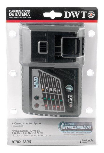Carregador Bateria 18v Intercambiável Rápido Icbd 1806 Dwt