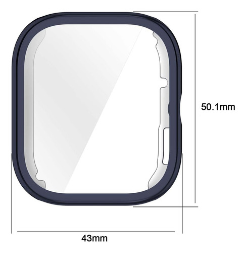 USTIYA 2x Funda Protector Reloj De Pantalla Para Redmi Watch 5 Case TPU Carcasa Transparente+Negro Cover