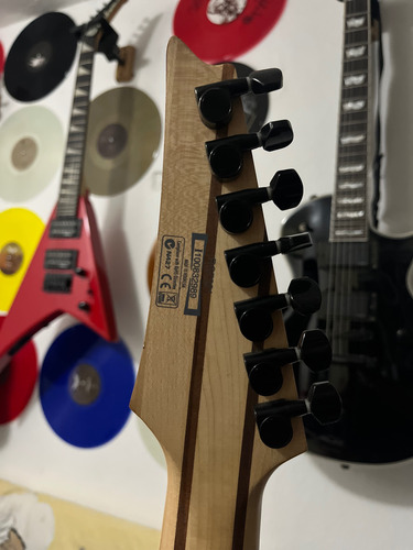 Guitarra 7 Cuerdas Ibanez Rg7321 (no Jackson, Schecter, Ltd) Diestro Negro Palo De Rosa