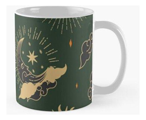 Taza Gran Patrón De Diseño De Astrología Y Navidad Con Sol, 