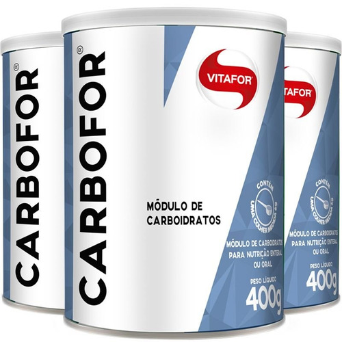 Kit Com 3 Carbofor Vitafor Módulo De Carboidratos 400g