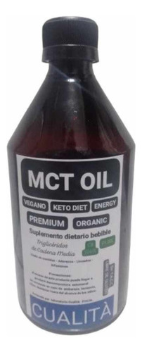 Mct Oil Keto X 500 Ml | - Vegan - C8 C10 / Puro. De Cualità
