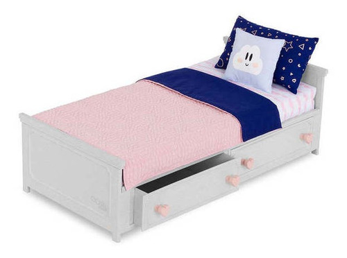 Cama De Muñeca Con Cajones