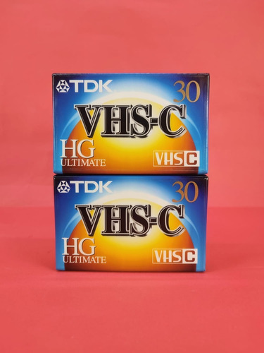 Cassette Tdk Vhs-c  Hg Ultimate 30 Para Videocamara 2piezas