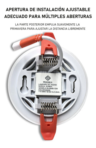 10w Lámpara Plafón Led De Techo Moderna Luz Blanco 20pcs Blanco