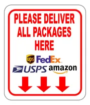 Comprar Letrero Entrega Flecha Para Conductor Repartidor: Mis Fedex