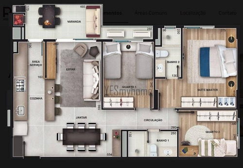 Rox Cabral - Apartamento De 85 M², 3 Quartos, 2 Vagas - Curitiba - Ap3344