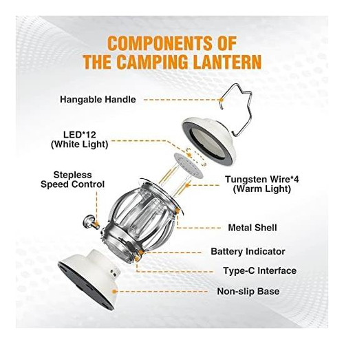 Linterna De Campamento Everbrite Recargable, Luz De De Metal