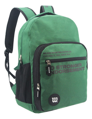 Mochila 17 Espalda Big Urban Verde Wilson - 65.11050gr Diseño De La Tela Lisa