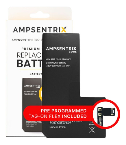 Bateria Ampsentrix Compatible iPhone 11 Pro Con Flex Tag On