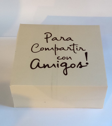 Caja Tortas , Tartas , Picadas , Regalos. Pack X 10 Unidades Beige
