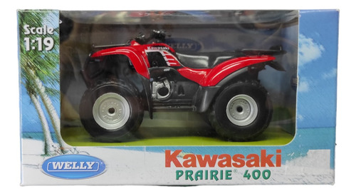 Cuatriciclo Kawasaki Prairie 400. Welly Esc. 1/19