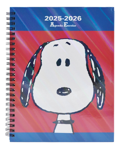 Agenda Snoopy Escolar Danpex Con Stickers Azul Snoopy 2025