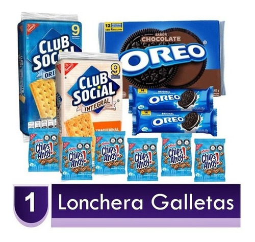 Combo Lonchera Galletas Oreo - Club Social - Chips Ahoy