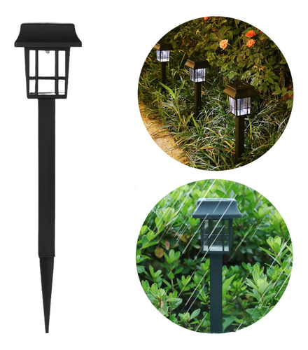 1 Farol Solar Luz Exterior Led Lampara Estaca Jardin Patio