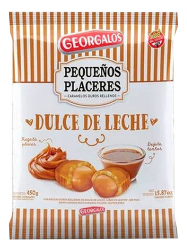 Caramelos Dulce De Leche Pequeños Placeres Georgalos 450 G.