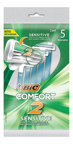 Rasuradora Comfort 2 Sensitive 12paq X 5 Unidades C/u