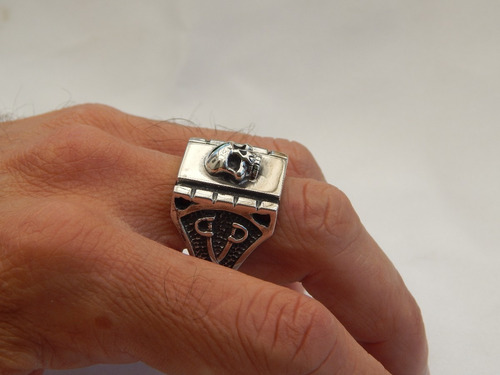 Anillo Tipo Sello Con Calavera.