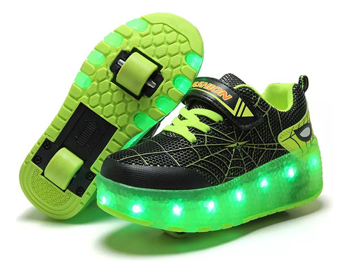 Patines De Ruedas Con Luces Led Recargables, Tipo Spederman