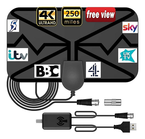 Antenas Para Tv Digital Abierta Interior Potente Hd 4k 1080p