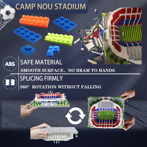 Juego De Bloques De Construcción Del Estadio De Fútbol Camp