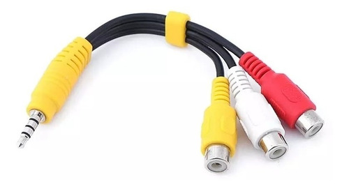 Cable Adaptador De Audio Y Video Aux 3.5mm A 3 Rca Hembra