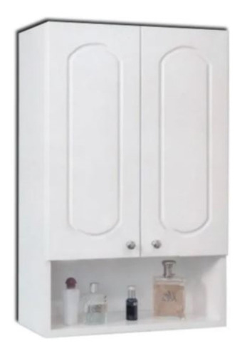Imagen 5 de 10 de Alacena 2 Ptas 45 Cm Melamina Estante Blanco Laqueado Mueble