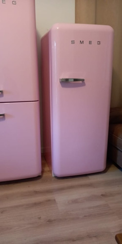Smeg Heladera Fab28 Retro Vintage 50s Rosa Nueva Italiana