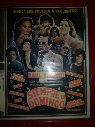 Lobby Card Película Siempre En Domingo Luis Miguel (Usado)